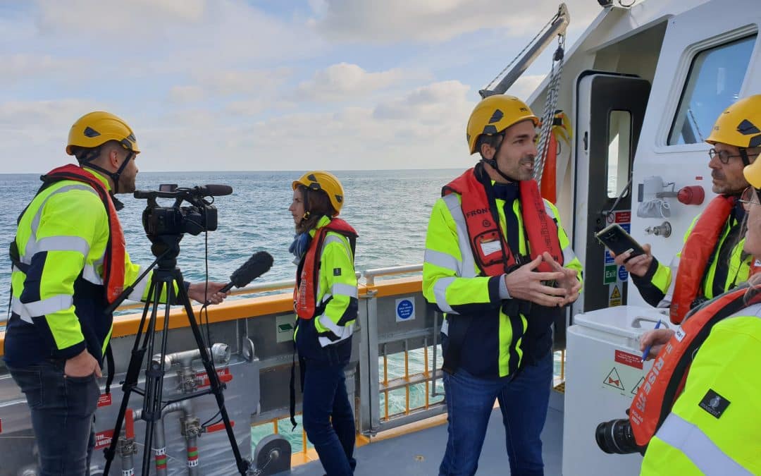 [Actualités] Présentation à la presse locale des outils de mesures de bruits et de turbidité en mer
