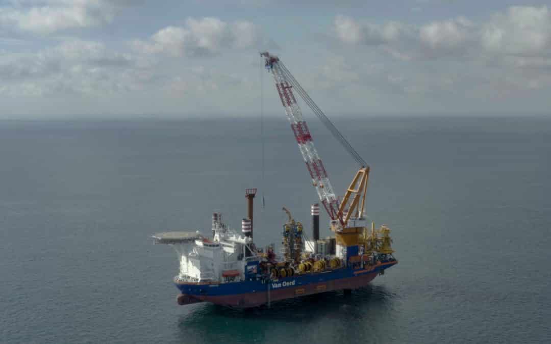 Offshore wind farm in the Bay of Saint-Brieuc: progress of the work at mid-term